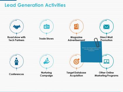 Lead generation activities ppt powerpoint presentation icon example