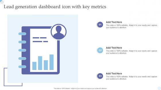 Lead Generation Dashboard Icon With Key Metrics
