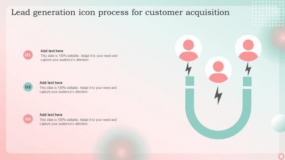 Lead Generation Icon Process For Customer Acquisition