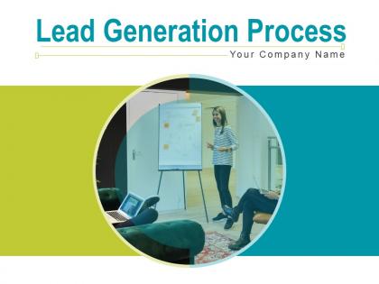 Lead Generation Process Developing Elements Marketing Flow Chart Dollar Sign Magnifying Glass Measure