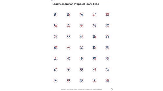 Lead Generation Proposal Icons Slide One Pager Sample Example Document