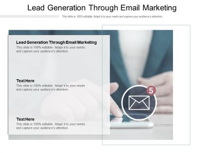 Lead generation through email marketing ppt powerpoint presentation portfolio design cpb