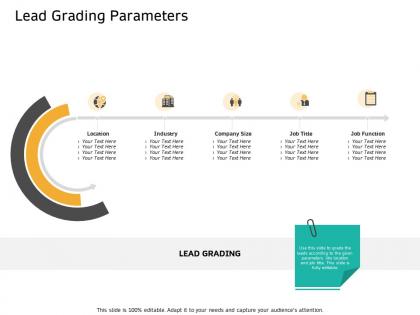 Lead grading parameters title ppt powerpoint presentation model infographic template