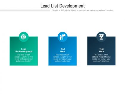 Lead list development ppt powerpoint presentation professional topics cpb