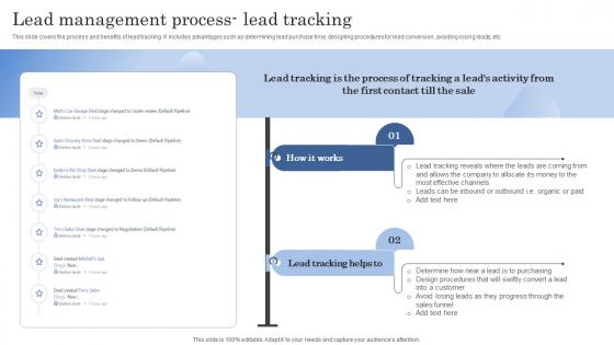 Lead Management Process Lead Tracking Improving Client Lead Management Process
