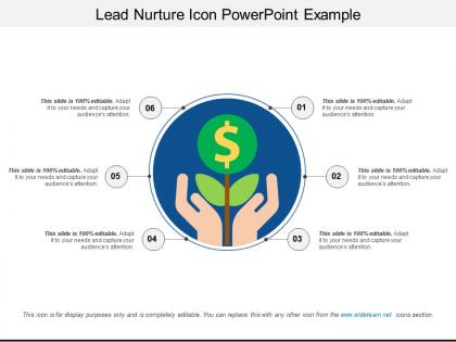 Lead nurture icon powerpoint example