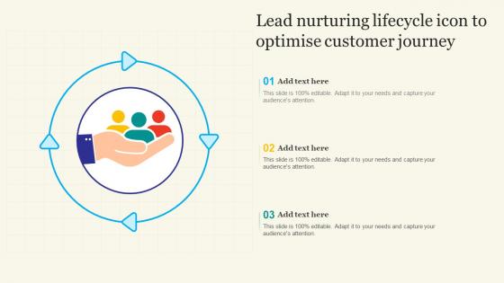 Lead Nurturing Lifecycle Icon To Optimise Customer Journey