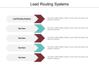 Lead routing systems ppt powerpoint presentation infographic template slides cpb