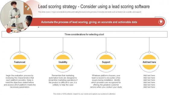 Lead Scoring Strategy Consider Using A Lead Scoring Enhancing Customer Lead Nurturing Process