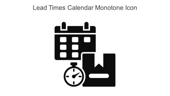 Lead Times Calendar Monotone Icon In Powerpoint Pptx Png And Editable Eps Format