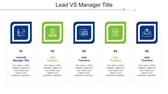 Lead VS Manager Title Ppt Powerpoint Presentation Layouts Background Images Cpb