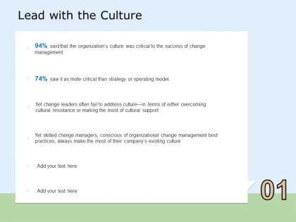 Lead with the culture leaders ppt powerpoint presentation professional skills