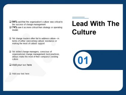 Lead with the culture ppt visual aids background images