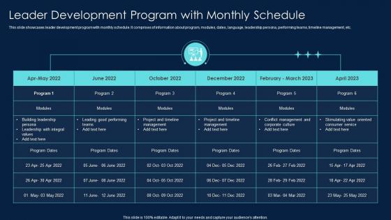 Leader Development Program With Monthly Schedule