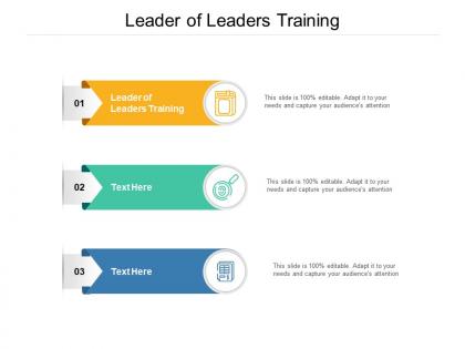 Leader of leaders training ppt powerpoint presentation portfolio slideshow cpb