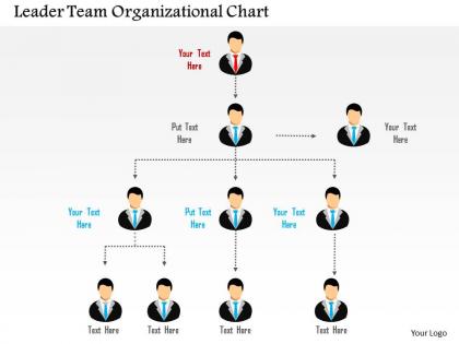 Leader team organizational chart flat powerpoint design