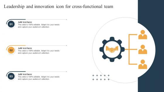 Leadership And Innovation Icon For Cross Functional Team