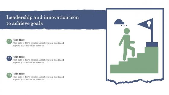 Leadership And Innovation Icon To Achieve Goals
