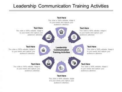 Leadership communication training activities ppt powerpoint presentation slides information cpb