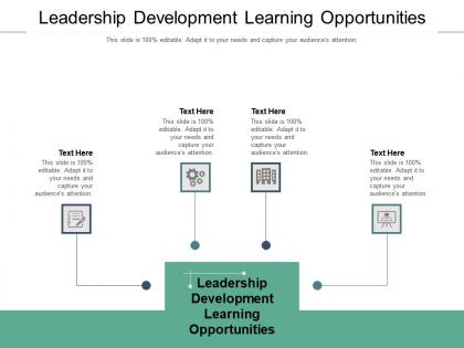 Leadership development learning opportunities ppt powerpoint presentation professional cpb