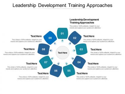 Leadership development training approaches ppt powerpoint presentation file slides cpb