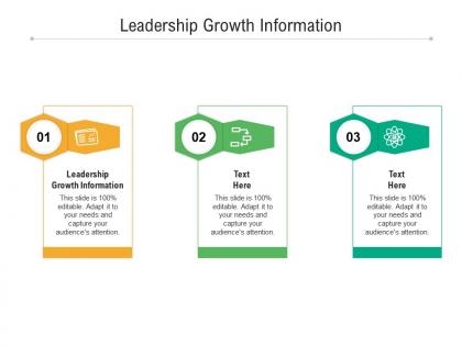 Leadership growth information ppt powerpoint presentation outline deck cpb