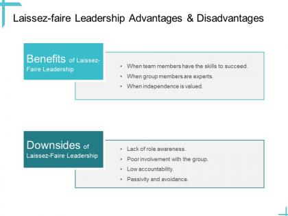 Leadership laissez faire leadership advantages and disadvantages ppt inspiration