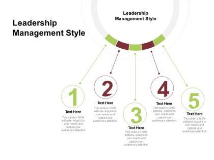 Leadership management style ppt powerpoint presentation summary slide cpb