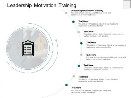 Leadership motivation training ppt powerpoint presentation icon designs cpb