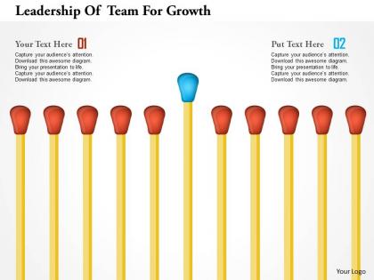 Leadership of team for growth powerpoint templates