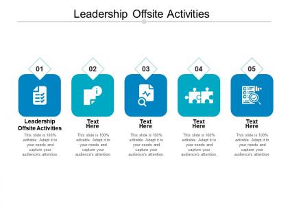 Leadership offsite activities ppt powerpoint presentation pictures designs cpb