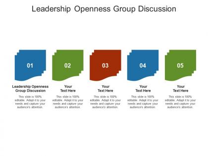 Leadership openness group discussion ppt powerpoint presentation slides file formats cpb
