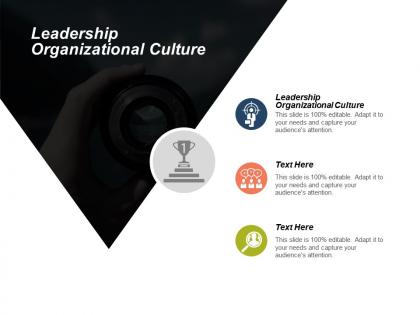 Leadership organizational culture ppt powerpoint presentation model designs download cpb