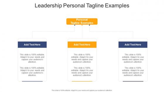 Leadership Personal Tagline Examples In Powerpoint And Google Slides Cpb