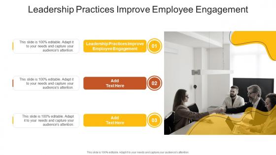 Leadership Practices Improve Employee Engagement In Powerpoint And Google Slides Cpb