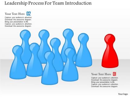 Leadership process for team introduction powerpoint templates