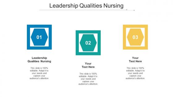 Leadership qualities nursing ppt powerpoint presentation slide cpb