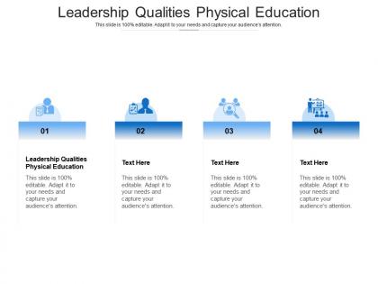Leadership qualities physical education ppt powerpoint presentation slides visuals cpb