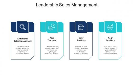 Leadership Sales Management Ppt Powerpoint Presentation Gallery Show Cpb