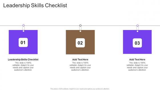 Leadership Skills Checklist In Powerpoint And Google Slides Cpb