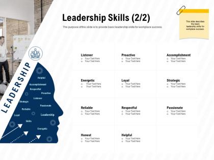 Leadership skills loyal leadership and management learning outcomes ppt themes