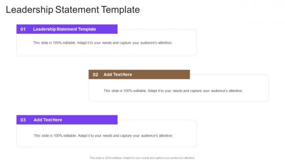 Leadership Statement Template In Powerpoint And Google Slides Cpb