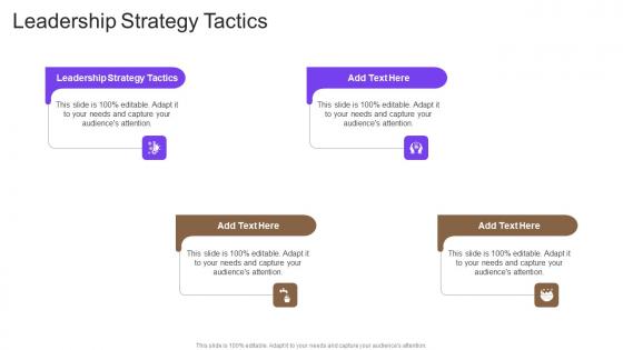 Leadership Strategy Tactics In Powerpoint And Google Slides Cpb
