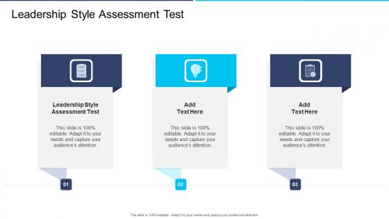 Leadership Style Assessment Test In Powerpoint And Google Slides Cpb