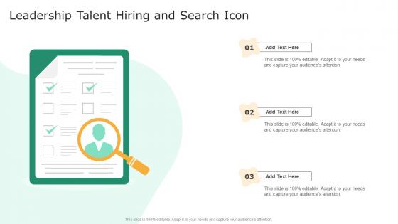 Leadership Talent Hiring And Search Icon