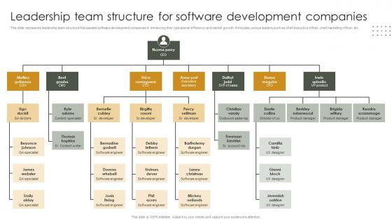 Leadership Team Structure For Software Development Companies