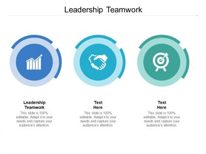 Leadership teamwork ppt powerpoint presentation gallery model cpb