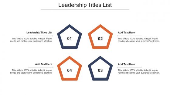 Leadership Titles List Ppt Powerpoint Presentation Outline Graphics Tutorials Cpb