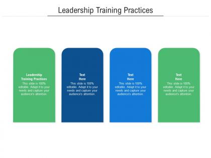 Leadership training practices ppt powerpoint presentation summary styles cpb