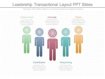 Leadership transactional layout ppt slides